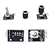 Seloky 10pcs Rotary Encoder Module KY-040 for Arduino Compatible Brick Sensor Switch Development Board（With 10 black knobs and Threaded）