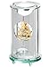 Seiko Mantel Clock Silver-Tone Metal and Glass Case Skeleton Movement