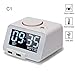 Digital Alarm Clock, Alarm Clock for Bedrooms,with Battery Backup and Snooze(White)