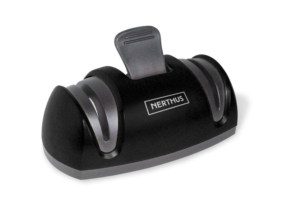 Nerthus FIH 013 Kitchen Double Sharpener. Hook it to different surfaces using its suction cup