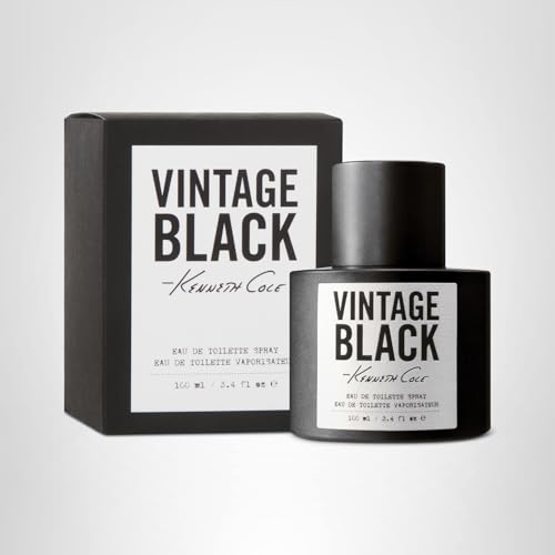 Kenneth Cole Vintage Black Eau de Toilette Spray Cologne for Men, 3.4 Fl. Oz.