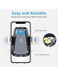 VICSEED - Soporte inalámbrico para cargador de coche 2019, soporte para teléfono de coche con sujeción automática, ranura para CD y ventilación de aire, cargador de coche inalámbrico rápido Qi para iPhone 11 Xs Max Xs Xr 8 8 Plus, Samsung Galaxy Note 10 S
