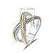 UNY Ring Vintage Designer Fashion Brand women Valentine Gift Two Tone plating Twisted Cable Wire Rings