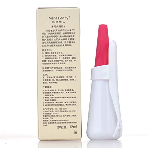 AnHuaNew Professional EYE Waterproof False Eyelashes Adhesive Marie Beauty Premium Edition Eyelashes Glue - Clear White 12ml - Thumbnail 4