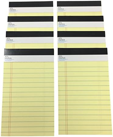 ADL Paper Company 3x5 Yellow Paper, 24 LB Paper Weight ( 8 Pads Of 50 Sheets )