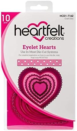 Heartfelt Creations Cut&Emboss Dies ~ Eyelet Hearts, HCD1 - 7162