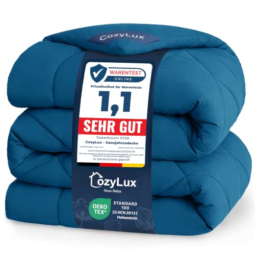 CozyLux Bettdecke 240x260 cm Teal für 4 Jahreszeiten