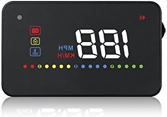 3.5" HUD Heads Up Display for Speed (mph and km/h), Temperature and Driver Fatigue