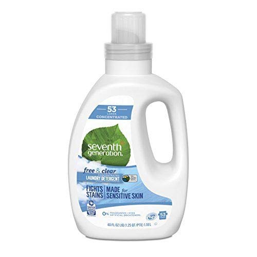 SEVENTH GENERATION NATURAL 53 LOADS CONCENTRATED LAUNDRY DETERGENT FREE & CLEAR – 40 FL OZ