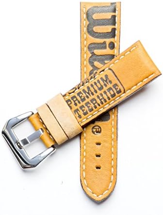 Baseball Leather Watch Strap - Limited Edition (24mm, Yellow Gold Polished)