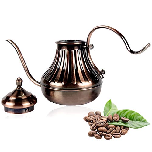 Taktik Stainless Steel Long Narrow Spout Coffee Pot Gooseneck Spout Drip Pot Vintage Design Coffee P