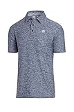 Men's Dry Fit Golf Polo Shirt, Athletic Short-Sleeve Collared Golf Shirt (Laundry Bag Included) Blue XL