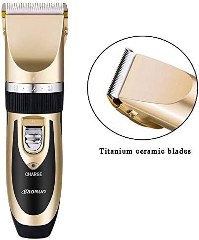 Hair Clipper Cordless Haircut Machine Beard Trimmer Kit with Titanium Ceramic Blades Combs for Men and Family Use