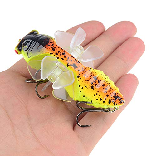 xiangen Seawater Fishing Bait Squid 3D Fish Fishing Bait Bionic Bait Plastic Hard Bait Tractor Rotating Pencil Minor Fishing Gear (2Pcs) 7.5Cm/15.5G