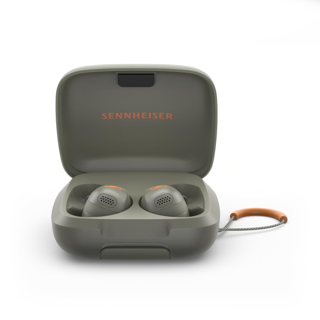 Sennheiser MOMENTUM - Cuffie Bluetooth sportive, fitness tracker per frequenza cardiaca e temperatura corporea, suono sportivo, adattabile, vestibilità sicura, resistenza al sudore IP55 e durata della