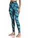 Colorfulkoala Women’s High Waisted Pattern Leggings Full-Length Yoga Pants (S, Aqua Palms)thumb 2