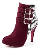 Aisun Women's Fashion Stiletto High Heel Zebra Booties