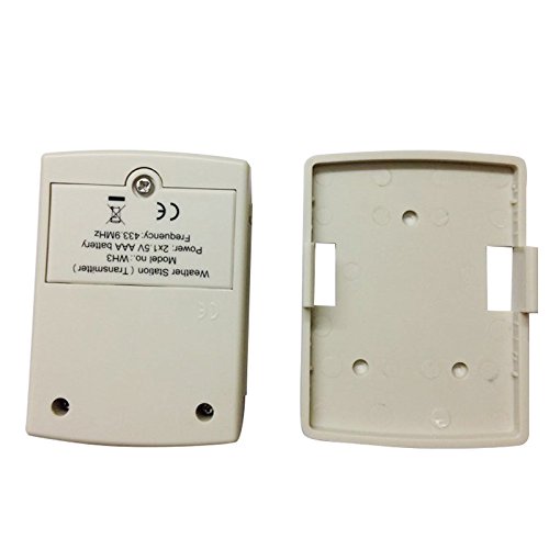 Icarekit Wireless LED Backlight Weather Station with IN/OUT Temperature Station featuring Time zone setting Perpetual calendar Time alarm - Thumbnail 5