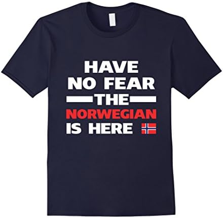 Mens Have No Fear The Norwegian Is Here Funny Flag T-Shirt 2XL Navy