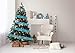 Christmas Tree Iridescent Blue Tinsel Garland Metallic Streamers Unicorn and Winter Wonderland Party Happy New Year Ceiling Hanging Decorations
