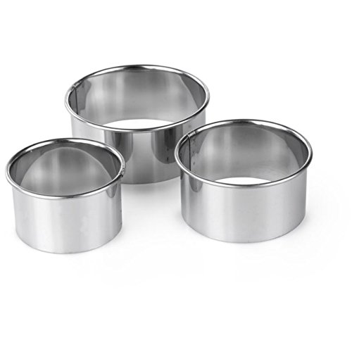 KitchenCraft Round Metal Biscuit/Pastry Cutters with Storage Tin (Set