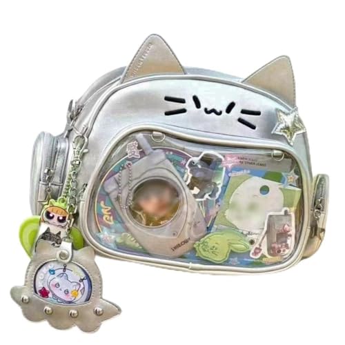 Cat Ita Bag Pin Display Backpack for School PU Leather  display picture 2