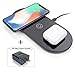 LXORY Dual Wireless Charging Pad - Double Qi Fast Charger for Two Phones (9W/Pad) - AirPods Wireless Charger Compatible with iPhone X/8, S10/S9 + All Qi Ready Phones - Charging Mat 18W Adapter Incl.