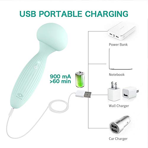 SHILOSH Personal Mini Mushroom Wand Massager - Cordless Rechargeable Electric Handheld Vibrating Magic Massager for Body Relief, Sports Recovery, Muscle Ache