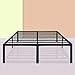PrimaSleep 18 Inch Heavy Duty Steel Slat Anti-Slip Support, Easy Assembly Platform Bed frame, Noise Free Steel Mattress Foundation, Maximum Storage, No Box Spring Needed, Black, Cal King Size