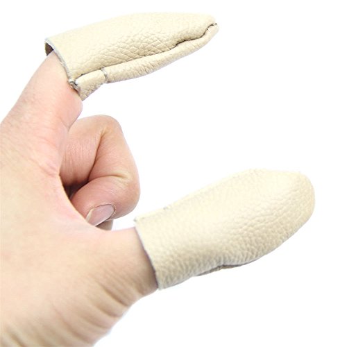 Barhunkft(TM) 2pcs Leather Finger Cots Felting Needle Tool for Finger Thimble Cover Protection
