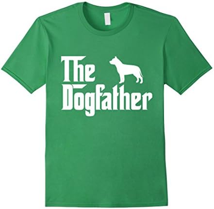 Men's The Dogfather Pit bull T-Shirt Funny Father Dog Lover Gift XL Grass