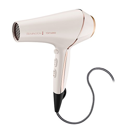 Remington Pro Series AC9140P T|Studio Thermaluxe Hair Dryer, with Tangle Free Fabric Cord, Bonus - Concentrator & Sectioning Clips, Blow Dryer, Blush Pink