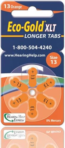Eco-Gold XLT Hearing Aid Batteries, Size 13 (120 Total Batteries)