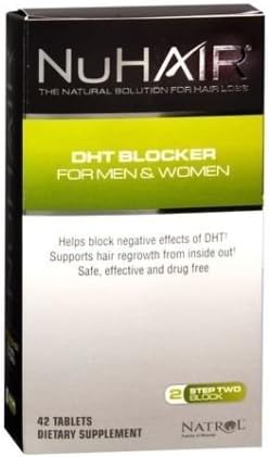 Natrol Nuhair DHT Blocker for Men &amp; Women Hair Regrowth Support - 42 Tablets Hair Product by HAIR PRODUCT