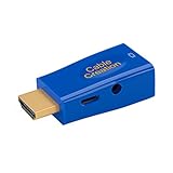 CableCreation HDMI to VGA Adapter, Gold Plated HDMI HDTV to VGA with Audio Converter Male to Female Support 1080P Blue & Black
