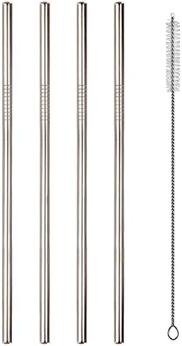 Reusable Stainless Steel Drinking Straws Metal Straws for 20 oz Tumblers - Suitable for Yeti, RTIC, Ozark Cups