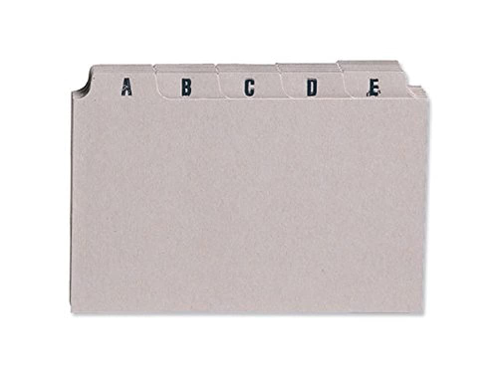 5 Star Office Guide Card Set A-Z 8x5in 25 Cards 203x127mm Buff