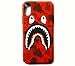 Classic Bape shark camouflage - iphone X durable hard plastic case (red)