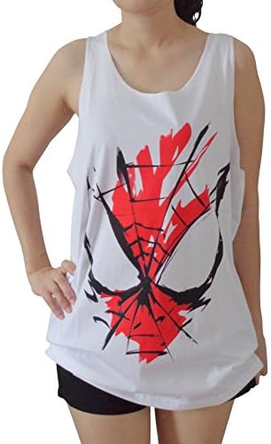 TheLegendTshirt Women's Superhero Spiderman Tank Tops (Large)