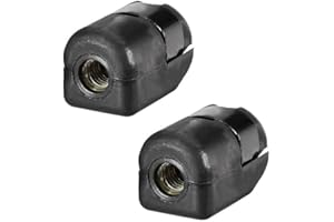 Heyiarbeit 2pcs Gas Spring End Fitting Connector M6 Female Thread PA66A5 Black for Machinery Automation Equipment