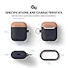 elago Duo Hang Case Compatible with Apple AirPods Case 1 & 2, Carabiner Included, Supports Wireless Charging, 2 Color Caps + 1Body [Peach, Grey + Jean Indigo]