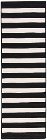 Stripe It Rug, 2 by 4-Feet, Black White