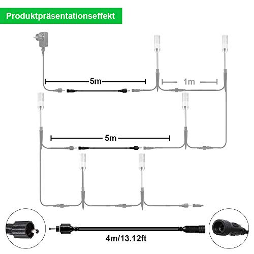 2 * 4M Stück GreenClick Gartenbeleuchtung Gartenleuchte Gartenlampe Gartenlicht Bodenlichter Wegeleuchten IP65… – Bild 6