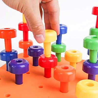 stacking peg board set toy