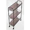 mDesign Rolling Utility Trolley with 3 Levels for Better Home Organisation – Metal Storage Shelf Unit for Laundry…