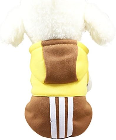 Aribelly Dog Pet Clothes Warm Clothes Puppy Coat Apparel (M, Coffee)