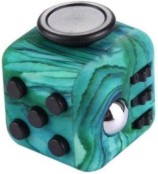 Mr BiGz Fidget Toy Cube Relieves Stress,Anxiety Attention and Boredom for Children and Adults (Green Marble)
