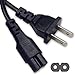 Ipax 10 Ft Long Two Prong AC Power Adapter Cord Cable Compatible with for PS4 PS3 Slim LG TCL Samsung UN32EH5300 UN40EH5300 UN46EH5300 UN50EH5300 UN28H4000 UN40J5200 UN43J5200 UN48J5200 UN50J5200 TV