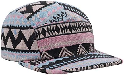 Hatphile Pattern Multi Color Stripe 5 Panel Hat