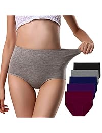 Bragas para dama, paquete de 1 4 5, algodón suave, cintura alta, transpirables, color liso, bragas para dama